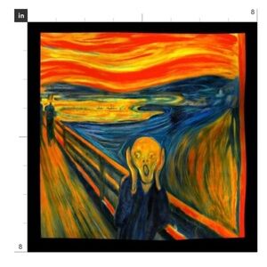 Fabric Swatch, The Scream by Munch, Cotton